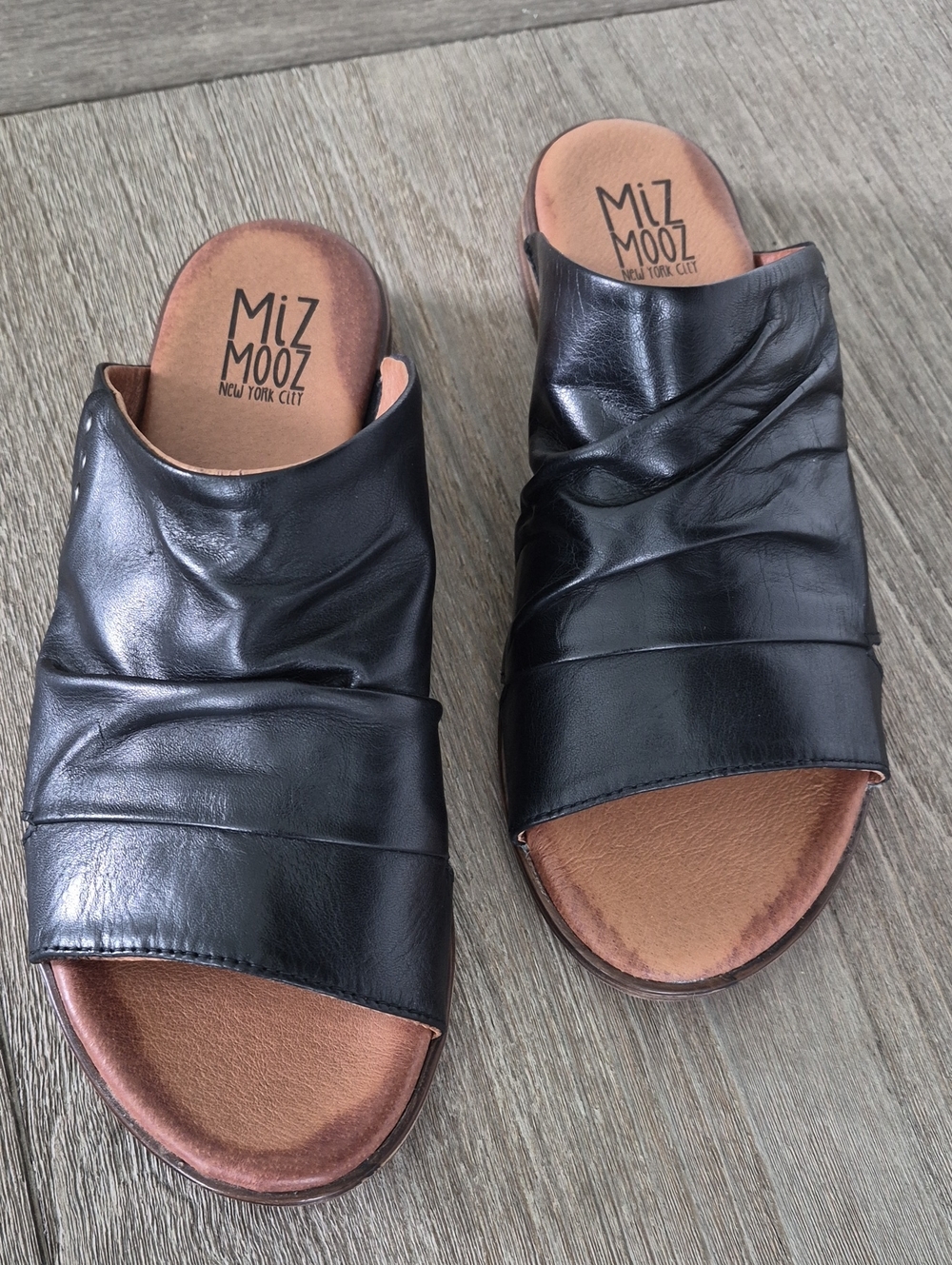 Miz Mooz Black Leather Slip-On Mule – Comfortable Women’s Sandal - Picture 12 of 12